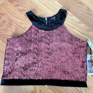 Ob.Sess crop sequined top